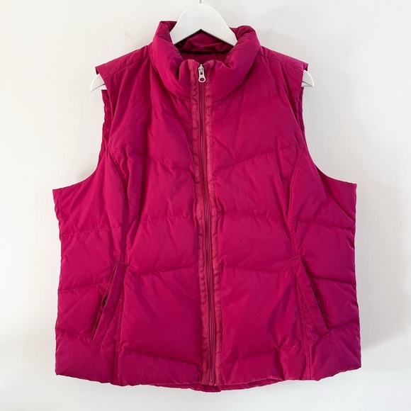 Lands’ End Quilted Down Vest Plus Size 1X - Picture 1 of 11
